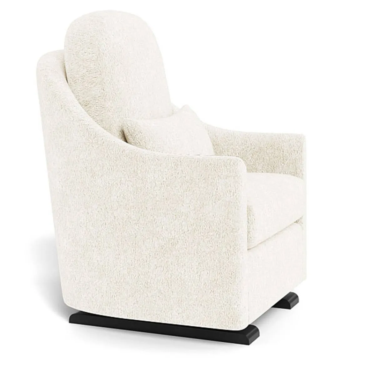 Nessa Glider - Faux Sheepskin with Espresso Base