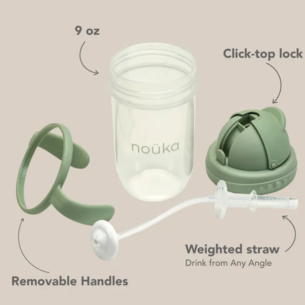 Non-Spill Weighted Straw Cup (9 oz)