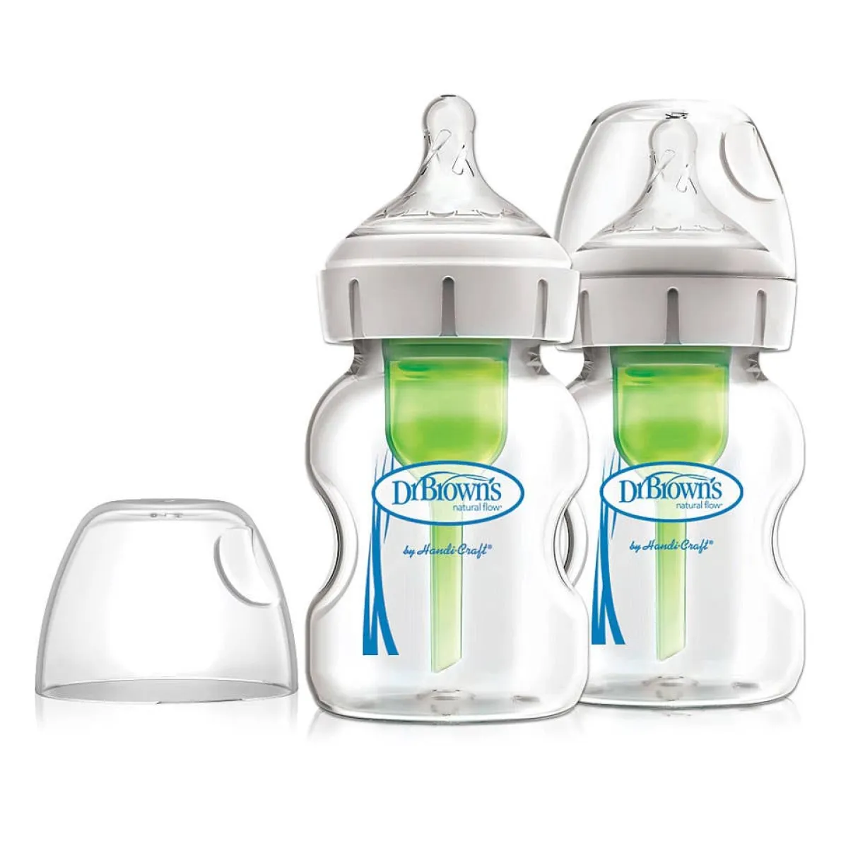 Options+ Wide Neck Glass Bottle (5 oz, 2 Pack)