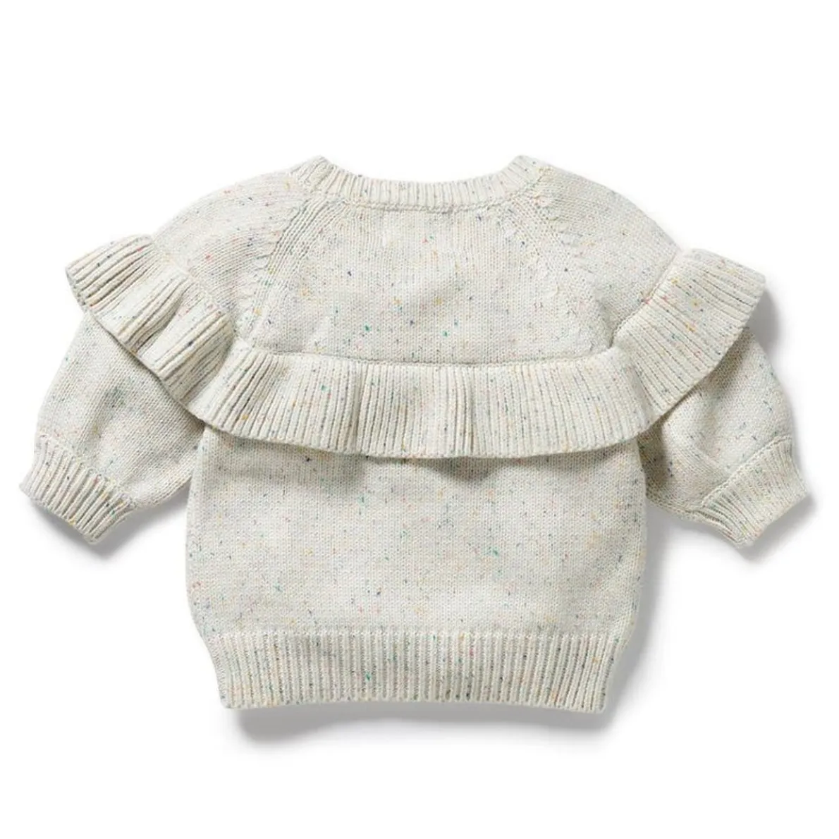 Organic Knitted Ruffle Jumper