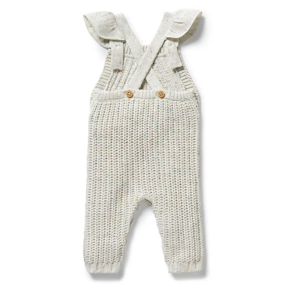 Organic Knitted Ruffle Overall