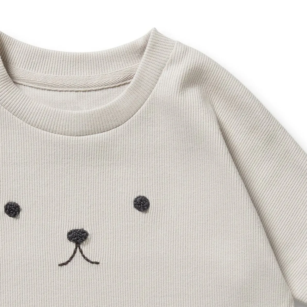 Organic Rib Long Sleeved Top