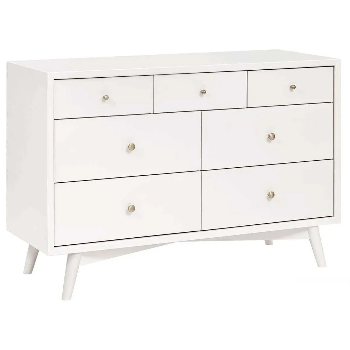 Palma 7 Drawer Double Dresser - Warm White