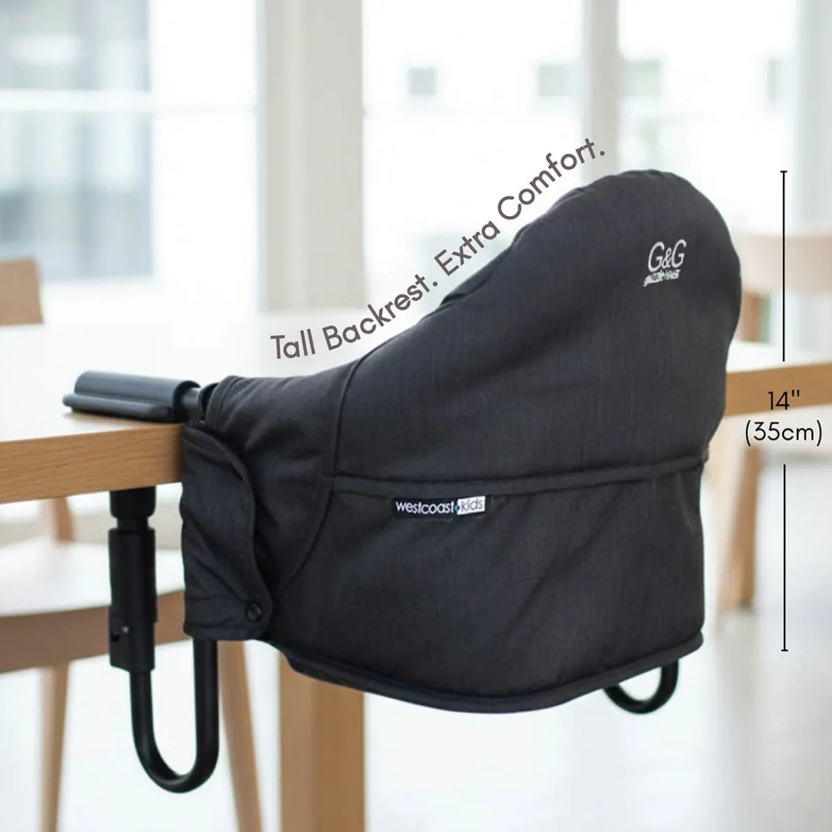 Perch Chair (Black Frame) - Raven