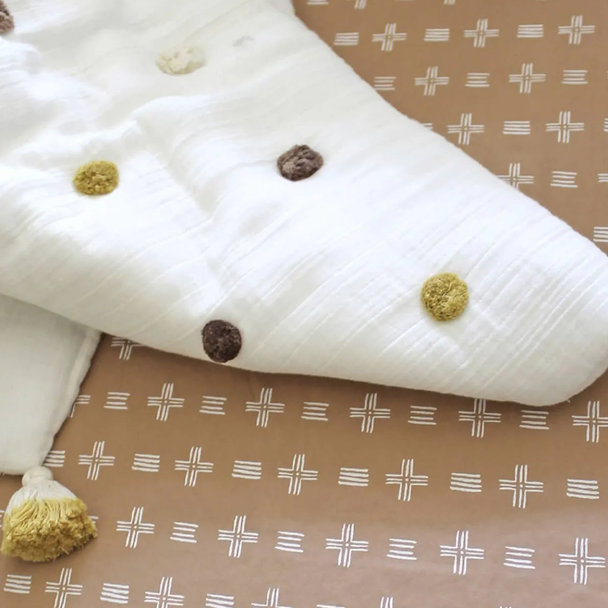 Pom Pom Quilted Baby Blanket