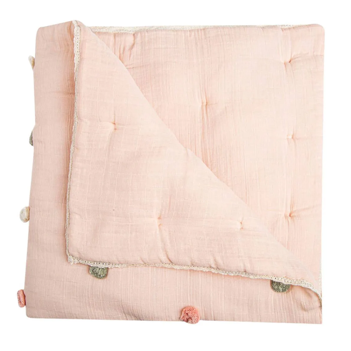 Pom Pom Quilted Baby Blanket