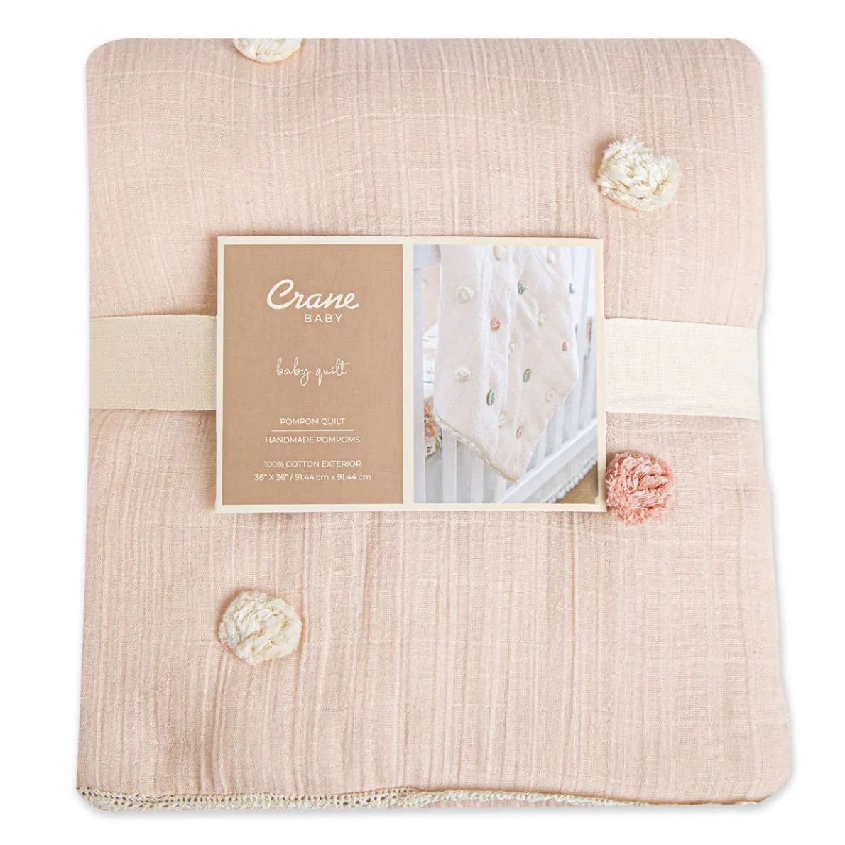 Pom Pom Quilted Baby Blanket