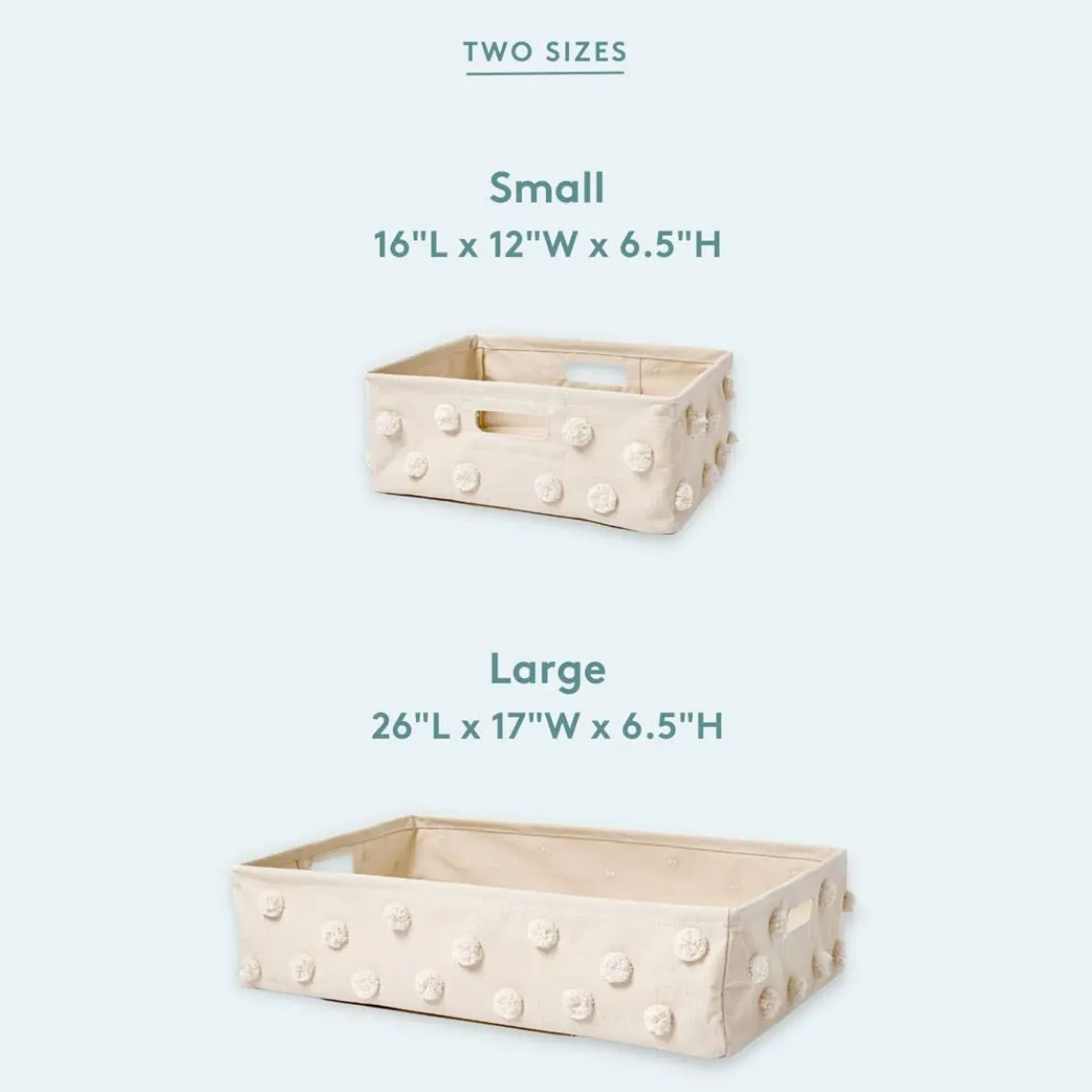 Pom Pom Under the Crib Basket (Large)