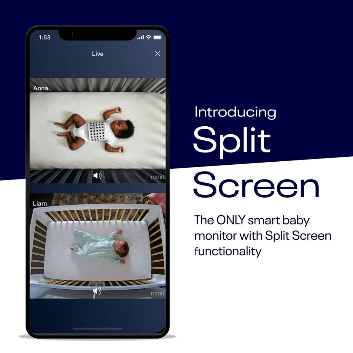 Pro Smart Wall Mount Baby Monitor (White)