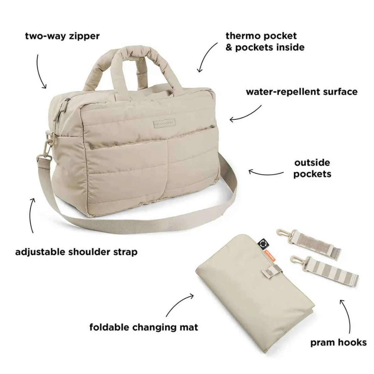 Quilted Diaper Bag