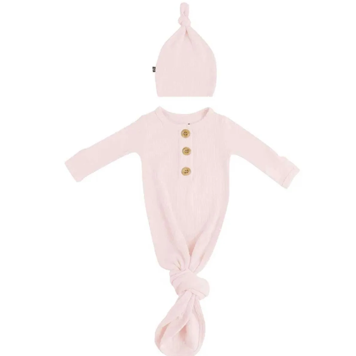 Ribbed Knotted Gown & Hat