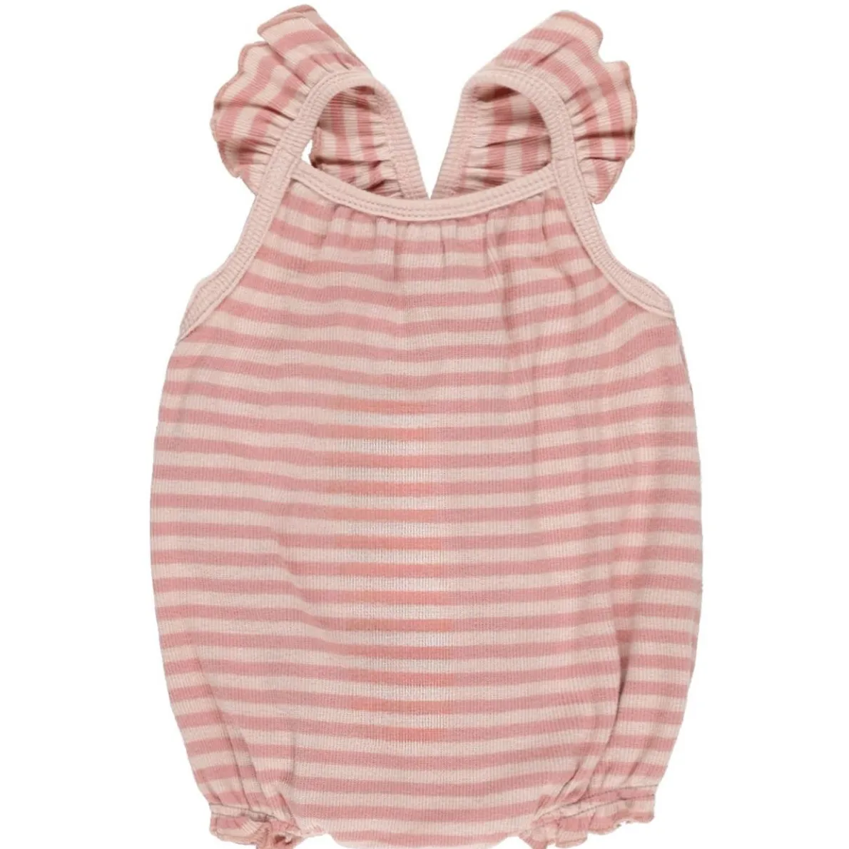 Ribbed Ruffle Romper