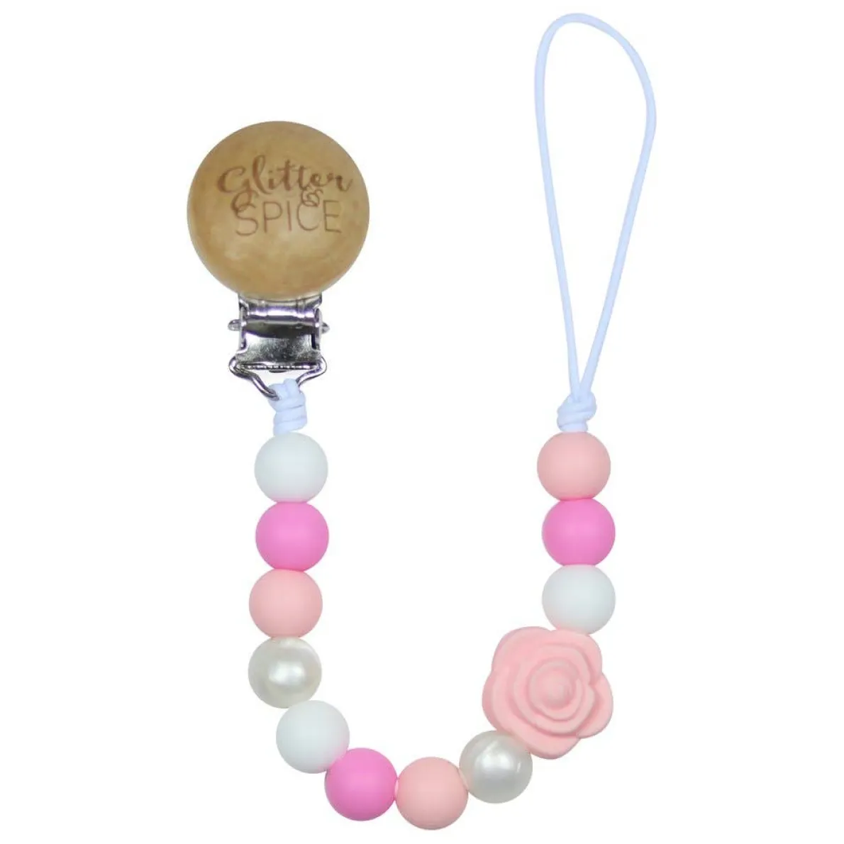 Rose Pacifier Clip