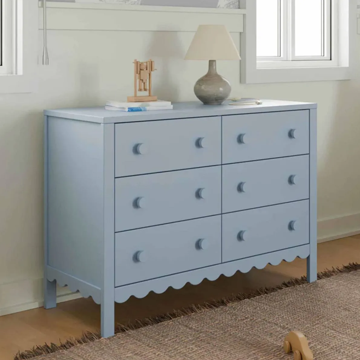 Sammy Scallop 6 Drawer Dresser