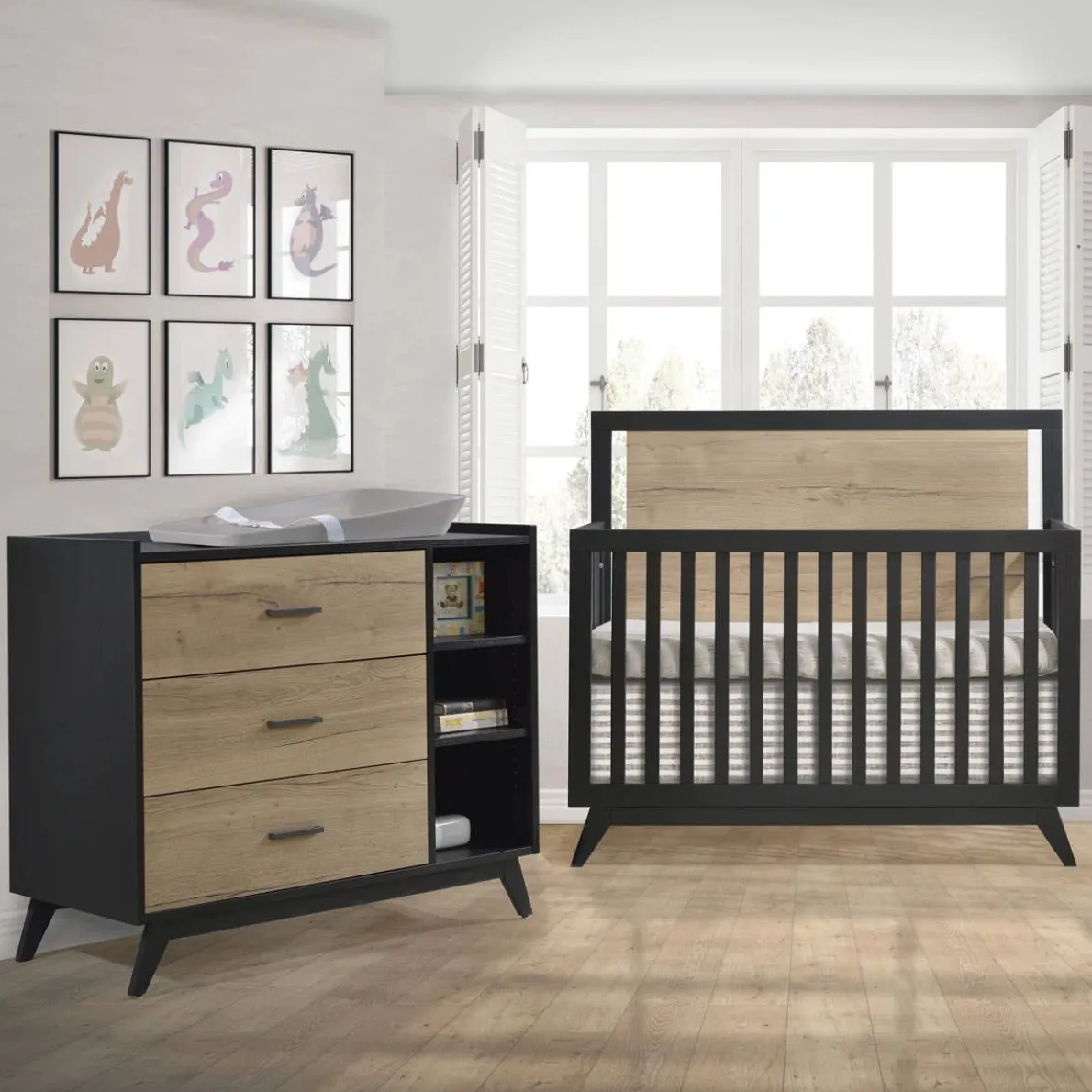 Sissi Convertible Crib & Combo Drawer