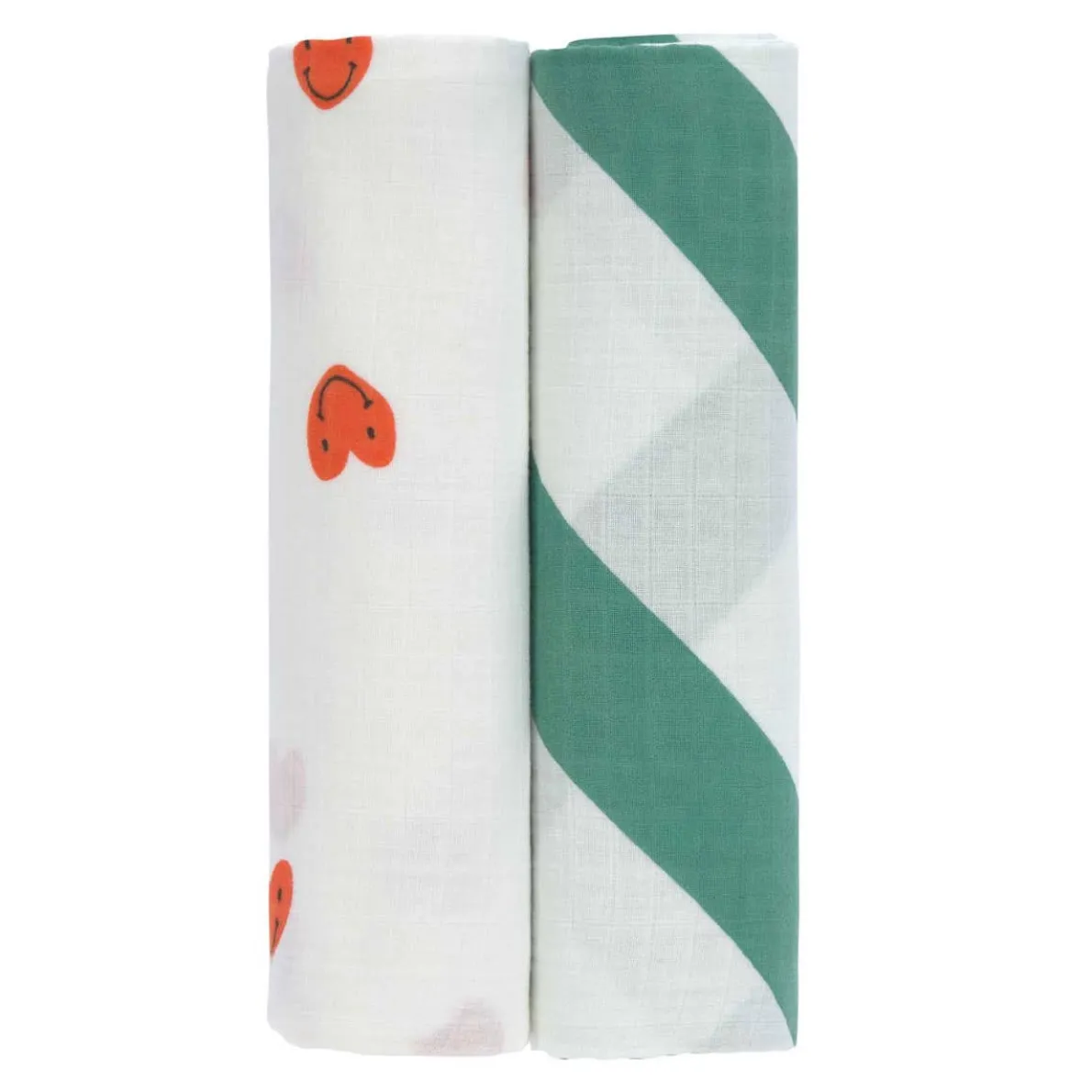 Swaddle & Burp Blanket (120x120cm) 2 Pack