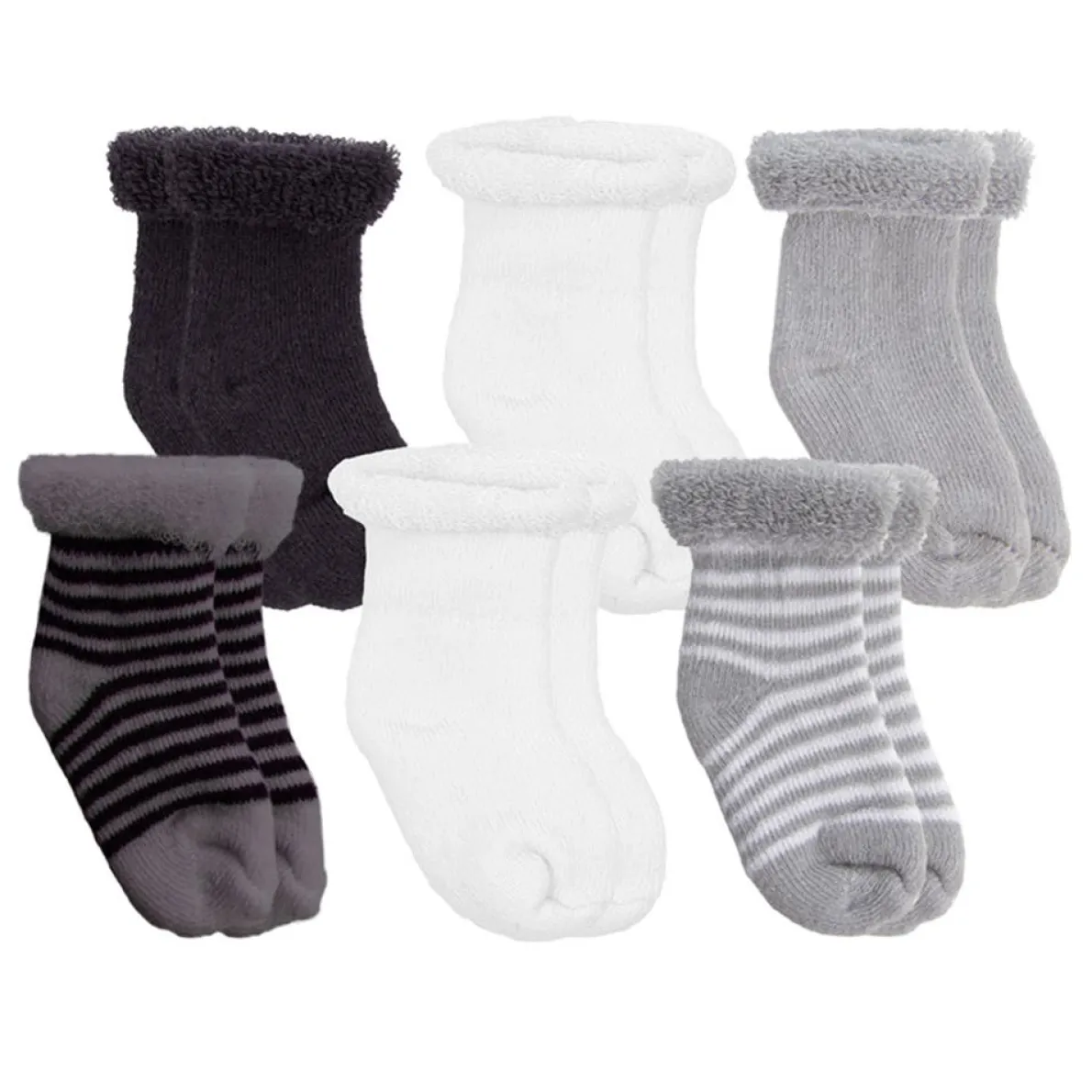 Terry Newborn Socks (6 Pack)