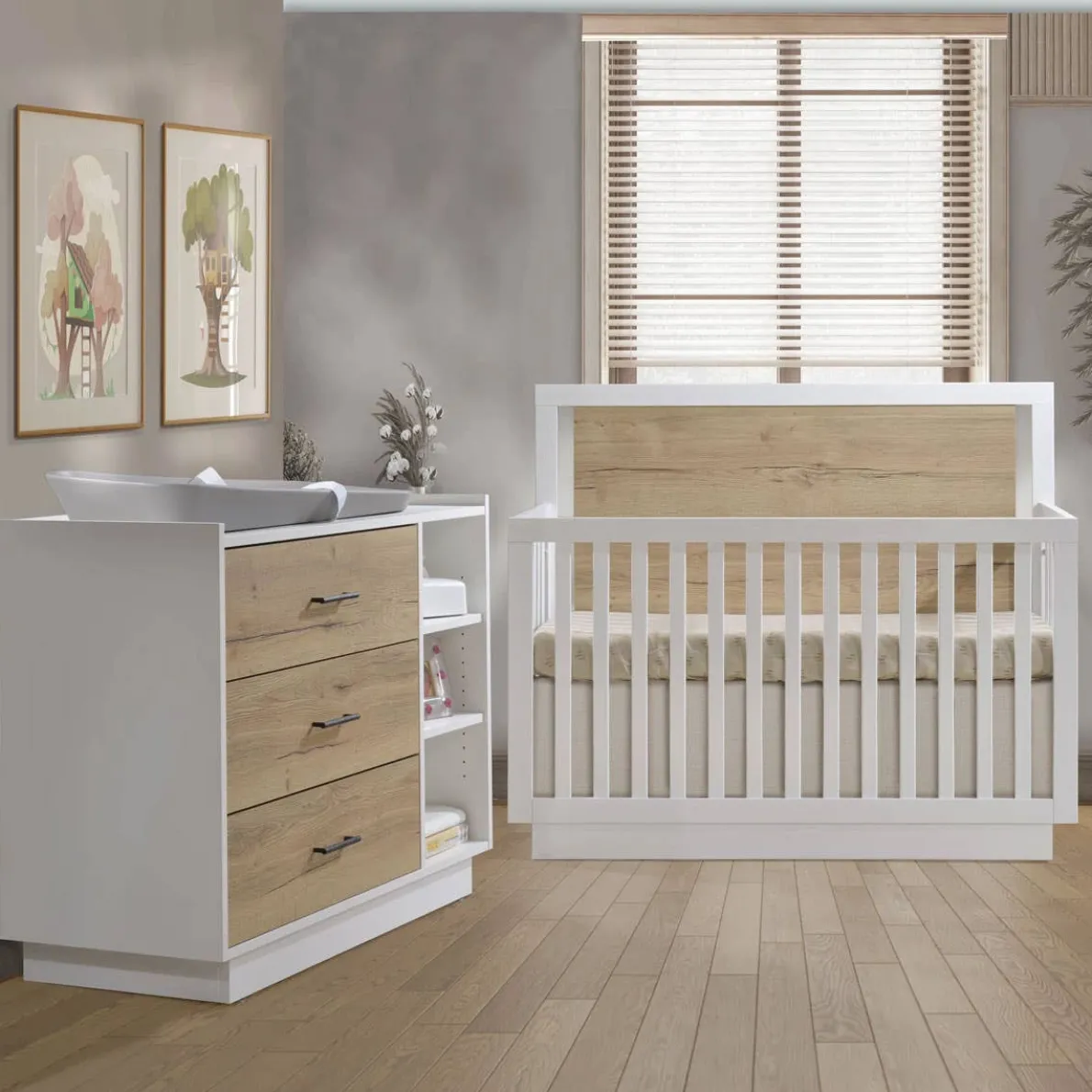 Tito Convertible Crib & Combo Drawer