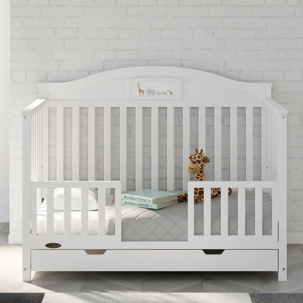 Toddler Guardrail with Slats