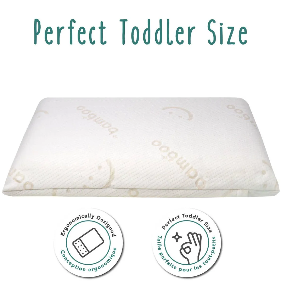 Toddler Pillow with Bamboo Pillowcase