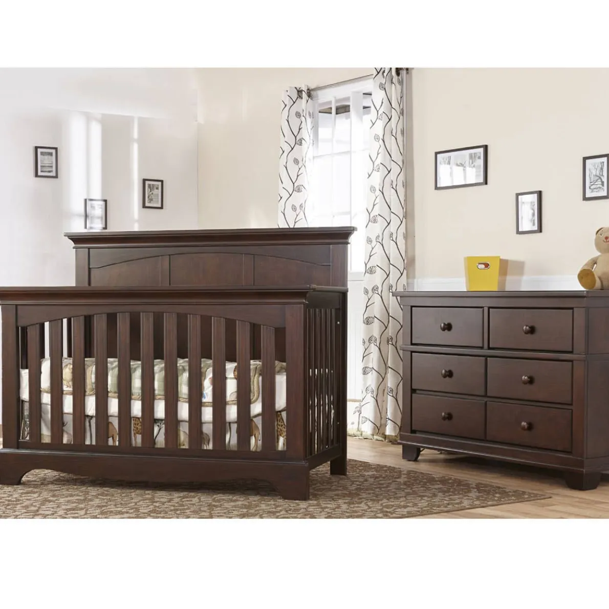 Torino Full Panel Forever Crib + Double Dresser