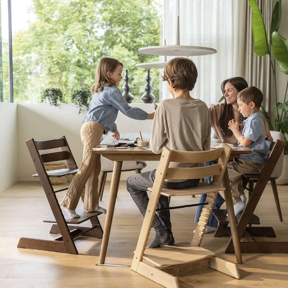 Tripp Trapp® High Chair² Complete with Newborn Set (Oak)