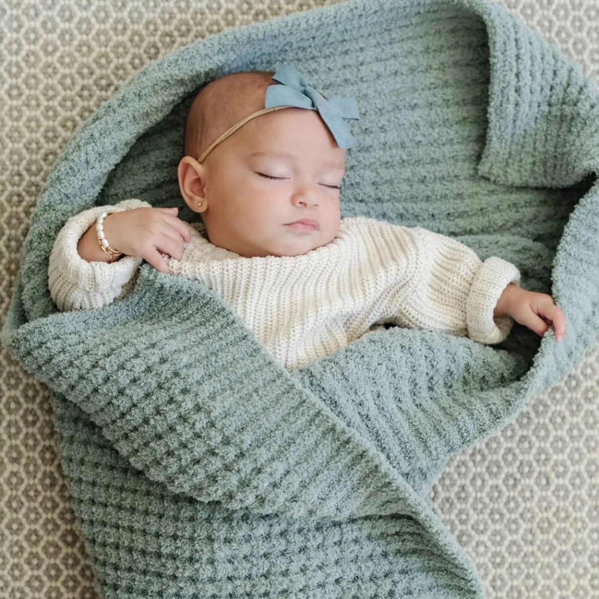 Waffle Knit Receiving Blanket