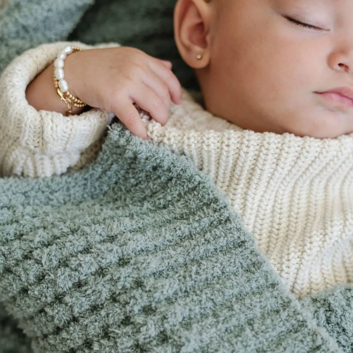 Waffle Knit Receiving Blanket