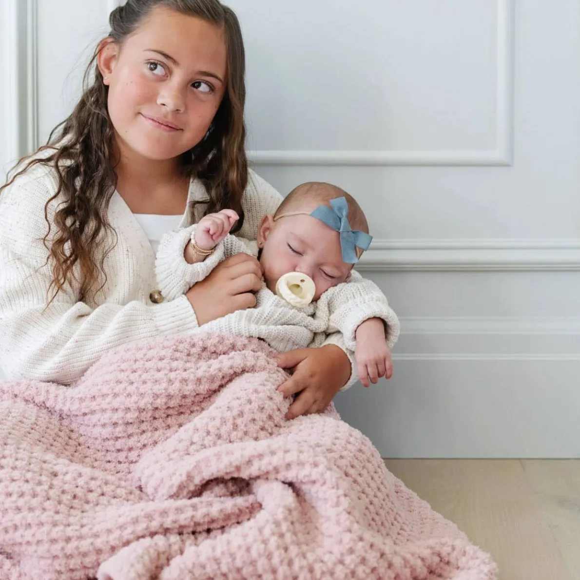 Waffle Knit Receiving Blanket