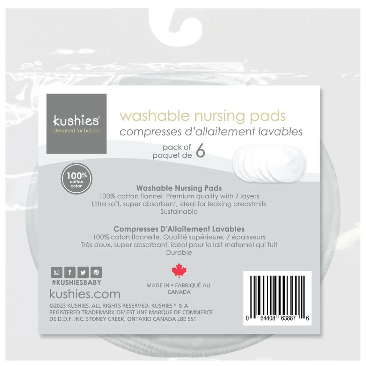 Washable Flannel Nursing Pads (6 Pack)
