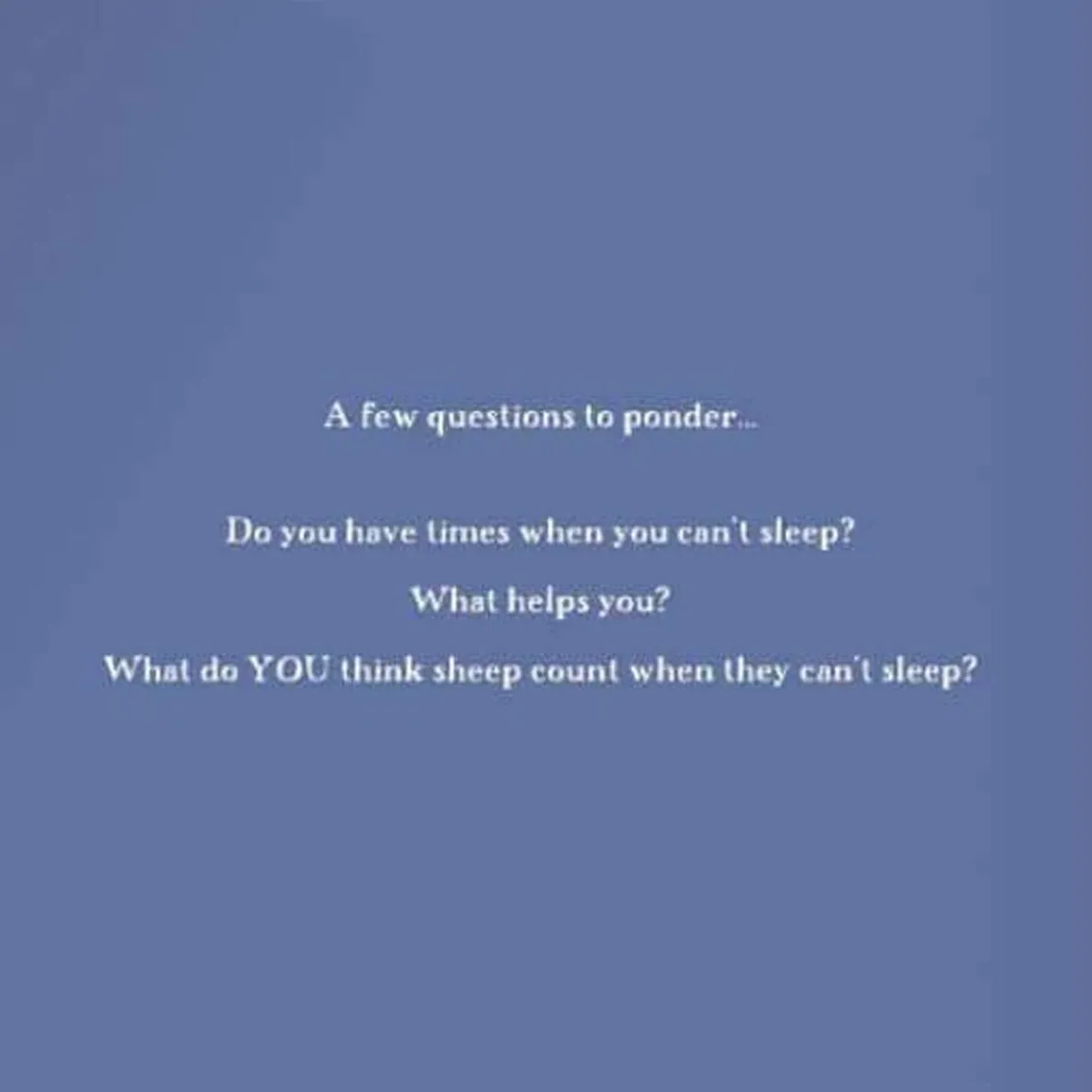 What Do Sheep Count?