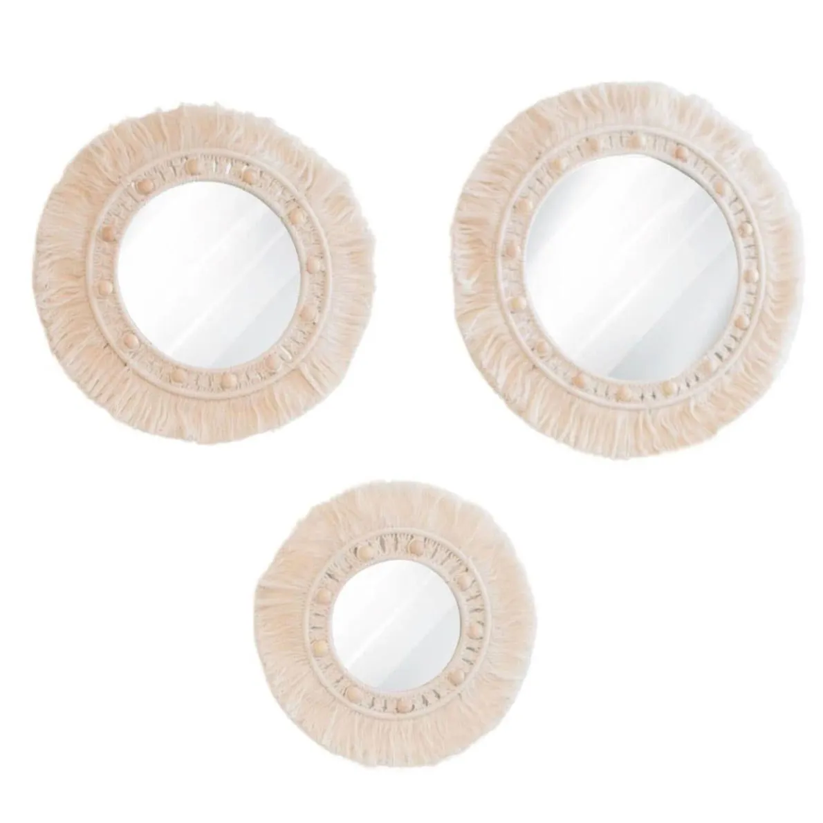 Willow 3 Mirror Macrame Wall Decor