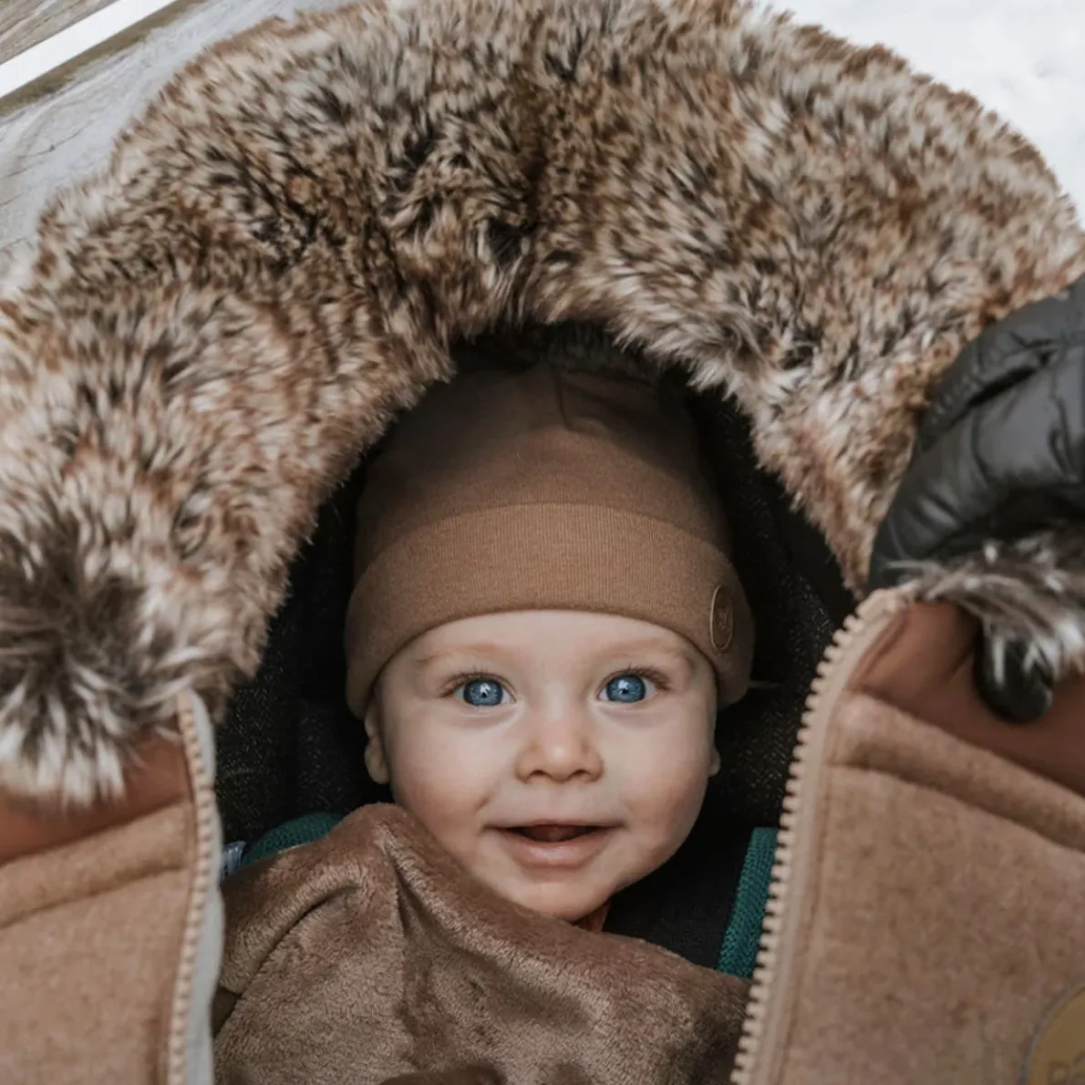 Winter Car Seat Cover (Wool Choco-Caramel)