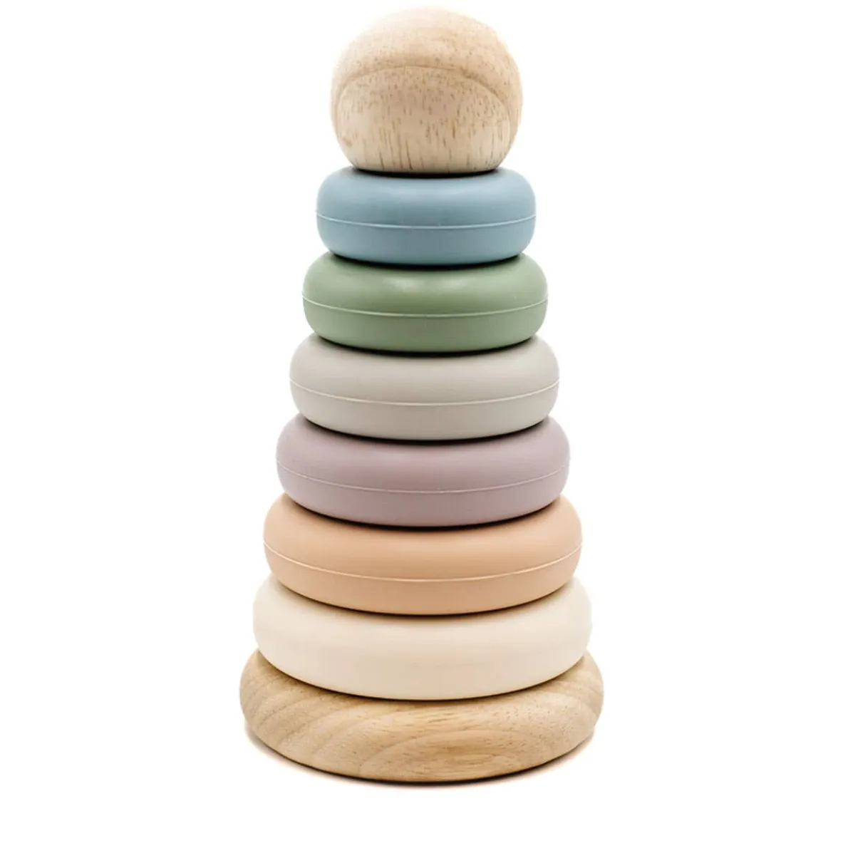 Wood & Silicone Stacker