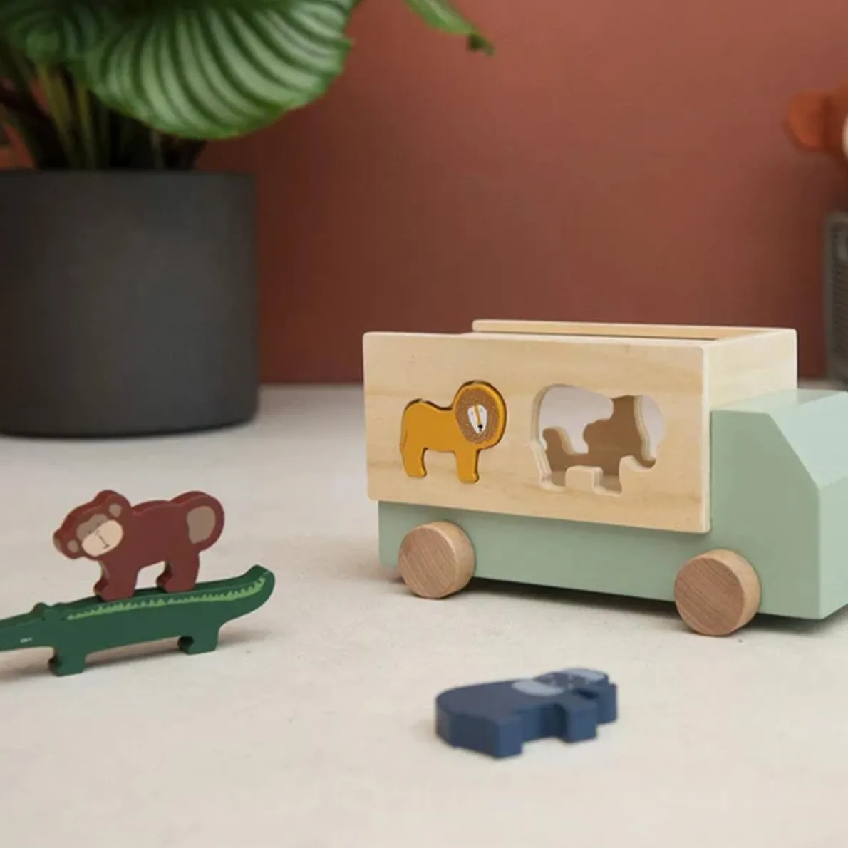 Wooden Animal Truck