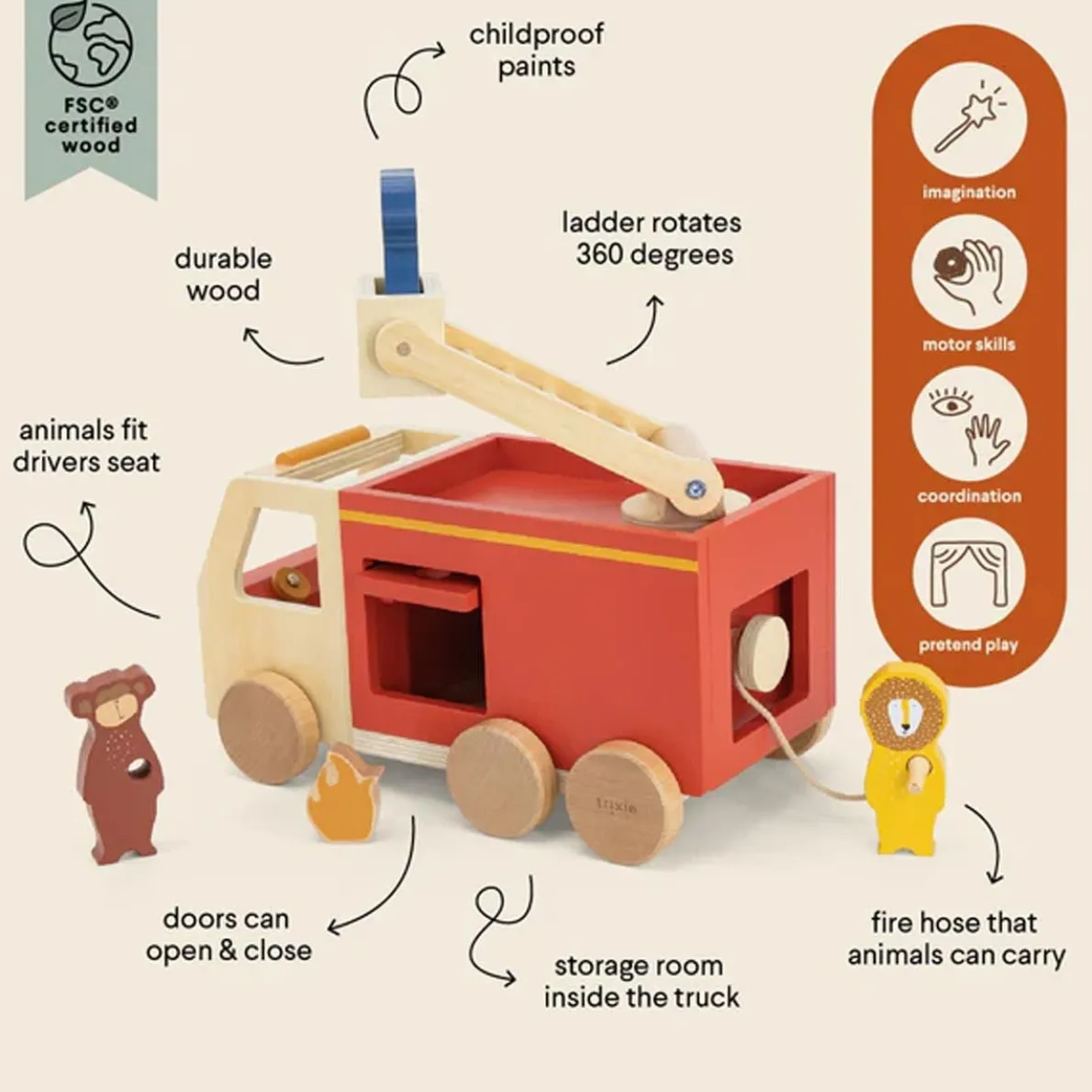 Wooden Fire Truck