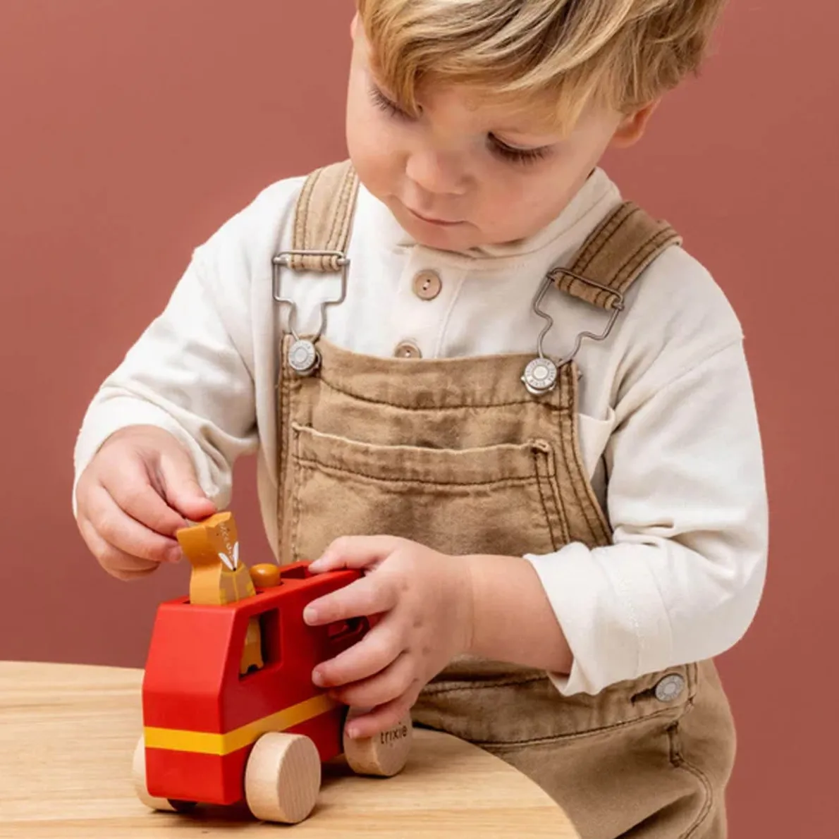 Wooden Small Fire Truck